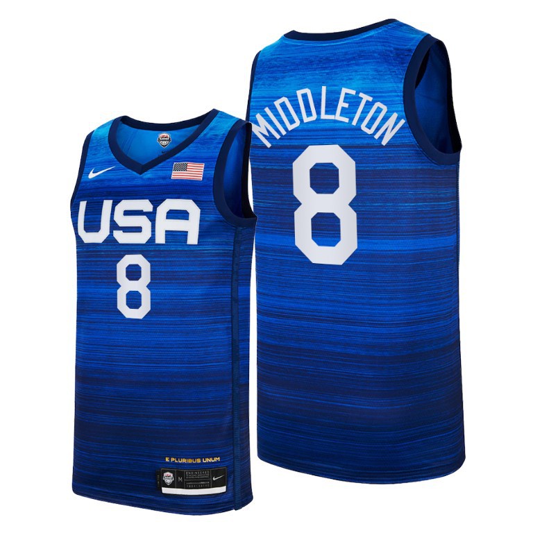 [2 Colors] Nba Jersey Usa Basketball Us Team No. 8 Middleton 2021 New