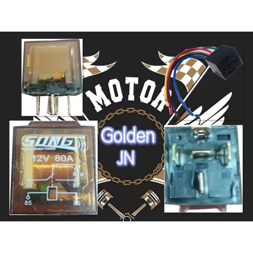 12V 30A Set Transparent Horn Mini Driving Light Relay Socket 5pin bosch