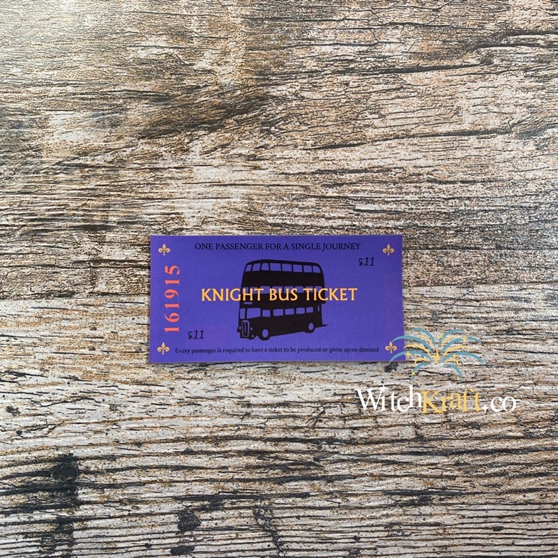 Knight bus ticket Harry Potter and the Prisoner of Azkaban Year 3