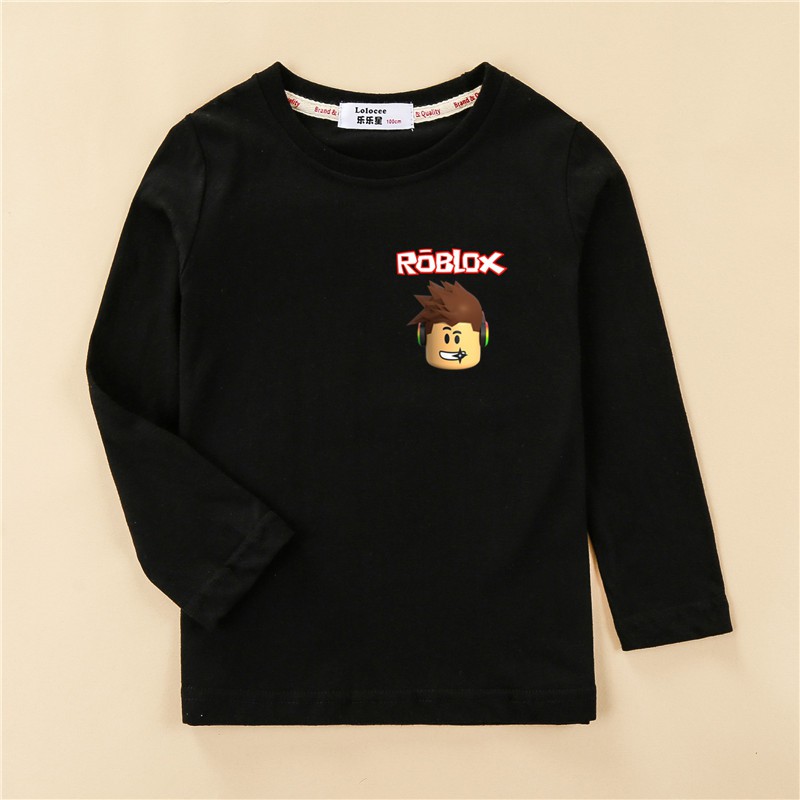 Kids Quality Top Boy Fashion Print Tshirt Roblox Badge Shirt - roblox r cotton pullover long sleeve hooded teen sweatshirt hoodie with pocket