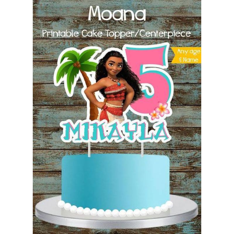 Moana Moana Baby Cake Topper Personalized Name And Age Shopee Philippines