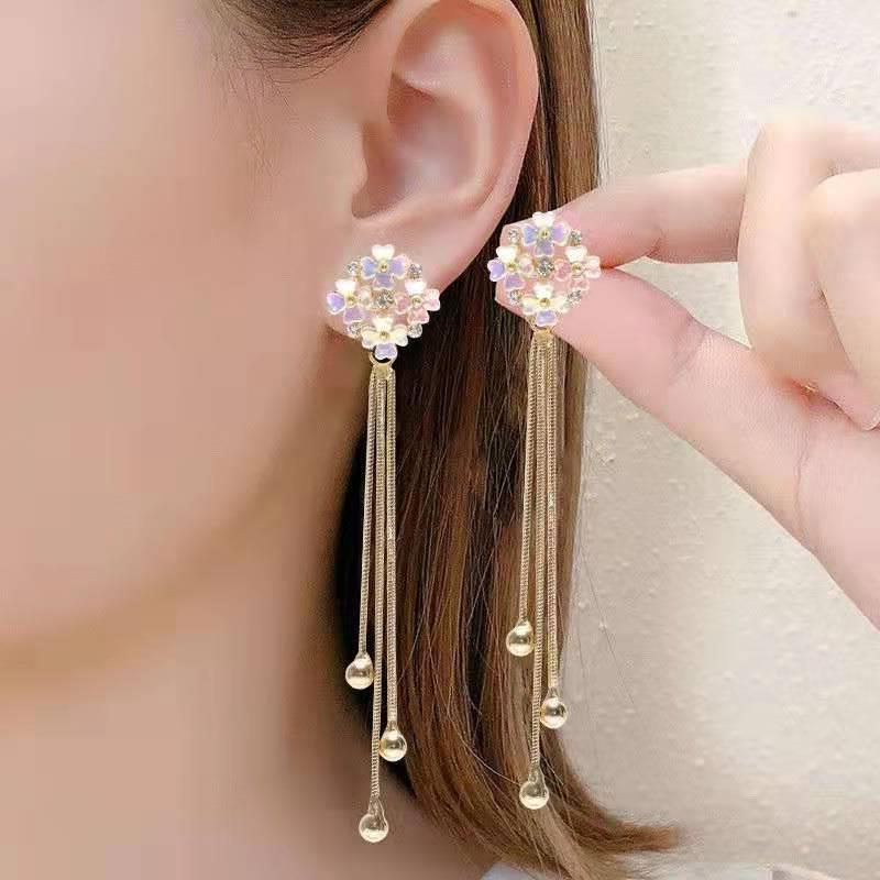 50 Styles Korean Long Dangle Earrings for Women Fashion Girls Full Crystal Pearl Tassel Earrings - Image 8