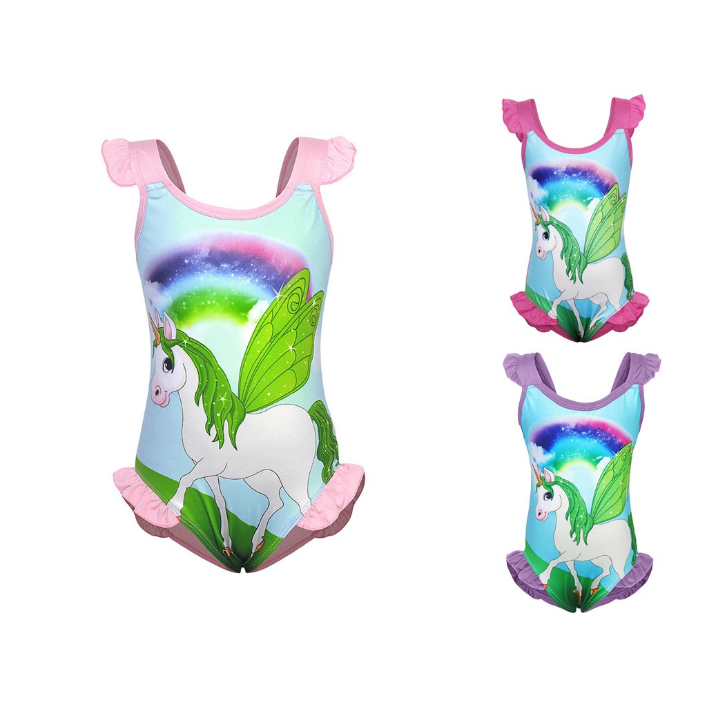 rainbow unicorn bathing suit