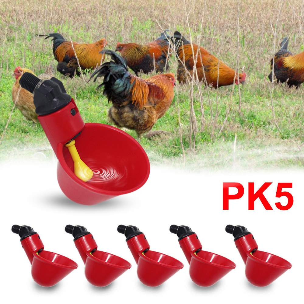 1pc 5pcs Automatic Cups Water Feeder Drinker Chicken Waterer