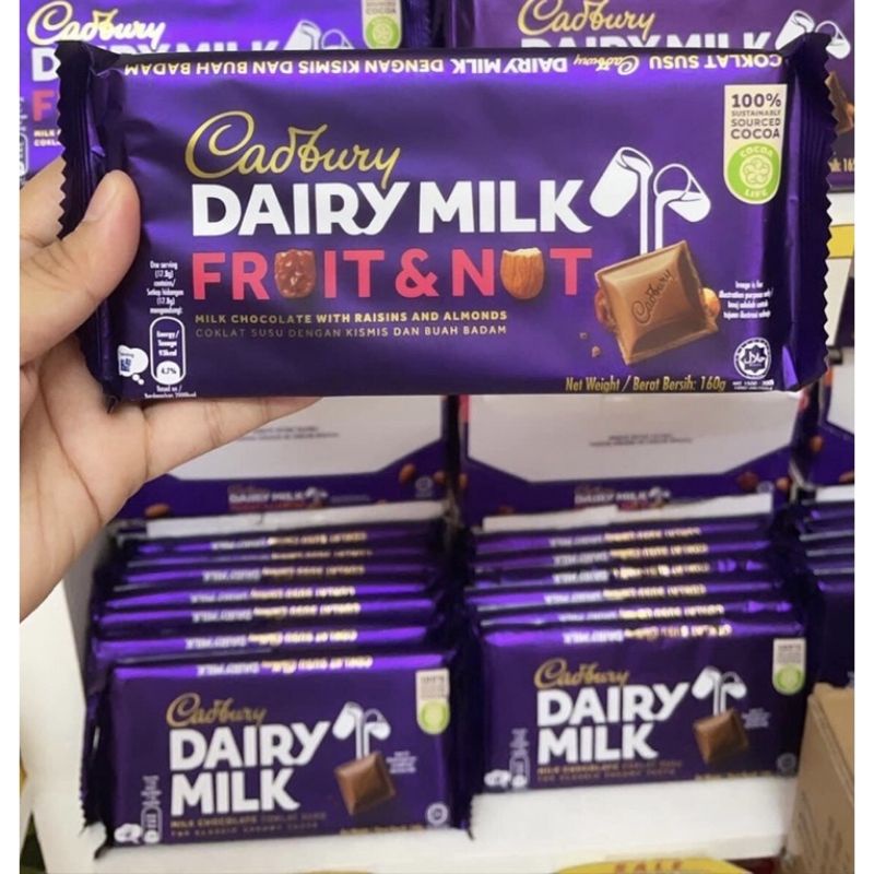 🇲🇾CADBURY DAIRY MILK FRUIT N NUT 160g (Mall Price Php 189) Exp. 9/2023