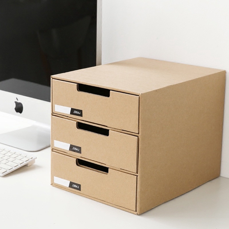 Japanese Paper Desktop Storage Box Drawer Desk Creative Diy