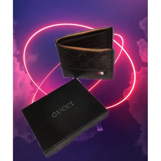 Mens Leather Wallet  3 Sides 2 Fold Coin Purse + Box #2