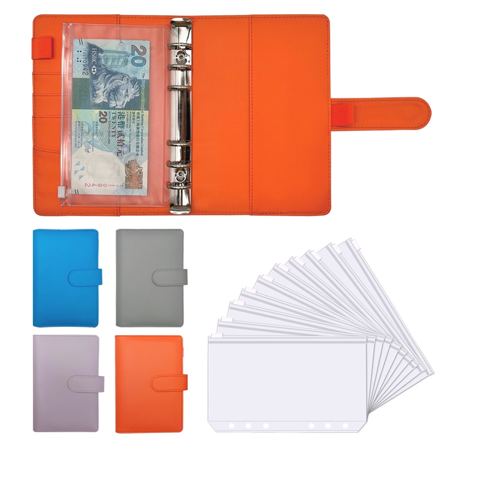 PU Leather Notebook Binder A6 Album Binder Photocard Cash Organizer