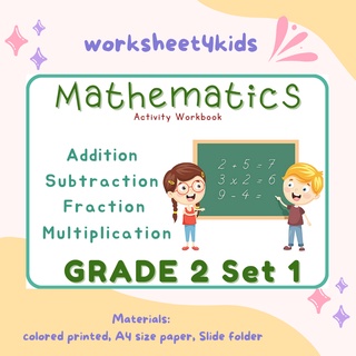 74, Pages Grade 2 Mathematics Workbook Set 1 ( 2 page per sheet)