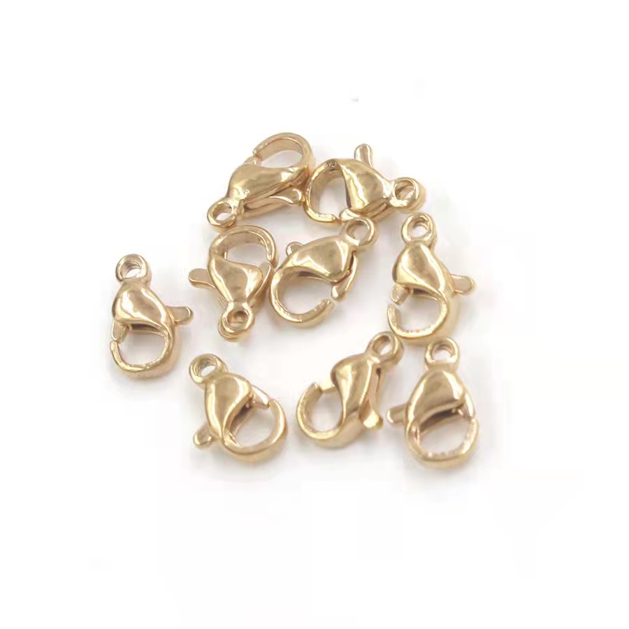 10pcs/lot Wholesale Price Lobster Clasps 12mm Bronze/Gold Lobster Clasps Hooks For Necklace Bracelet