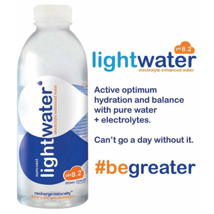 Lightwater Electrolyte Enhanced Water 650ml Pack Of 6 Shopee Philippines