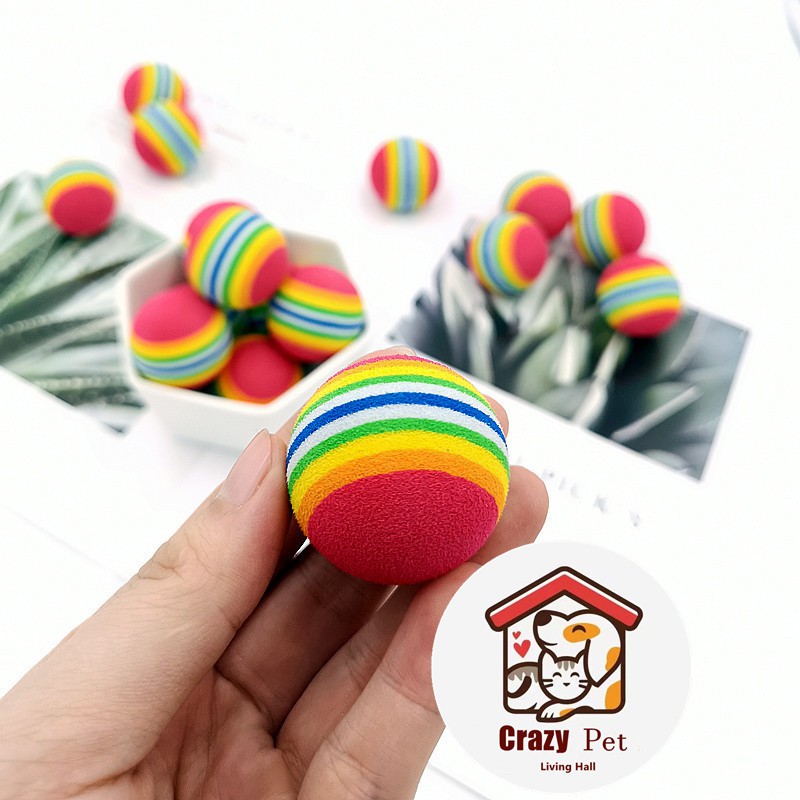 [Crazy Pet] Pet Cat Dog Rainbow Ball Soft EVA 4.2cm #4