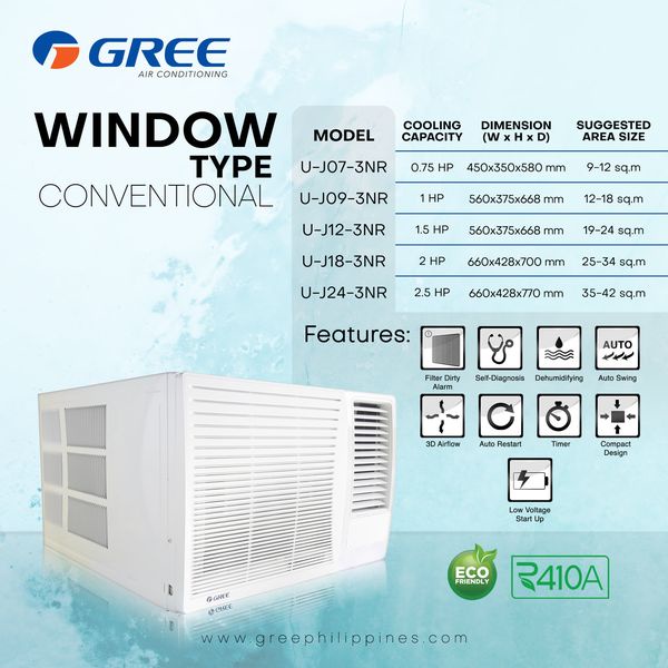 Gree Window Type 25hp Non Inverter Shopee Philippines