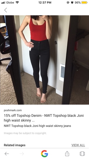 topshop joni high waist skinny jeans