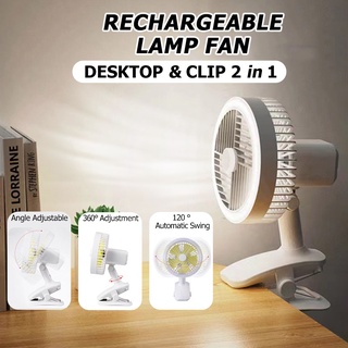 Rotate Mini Fan Rechargeable Fan Electric Fan USB Fan Clip Fan with Light Rechargeable Electricfan