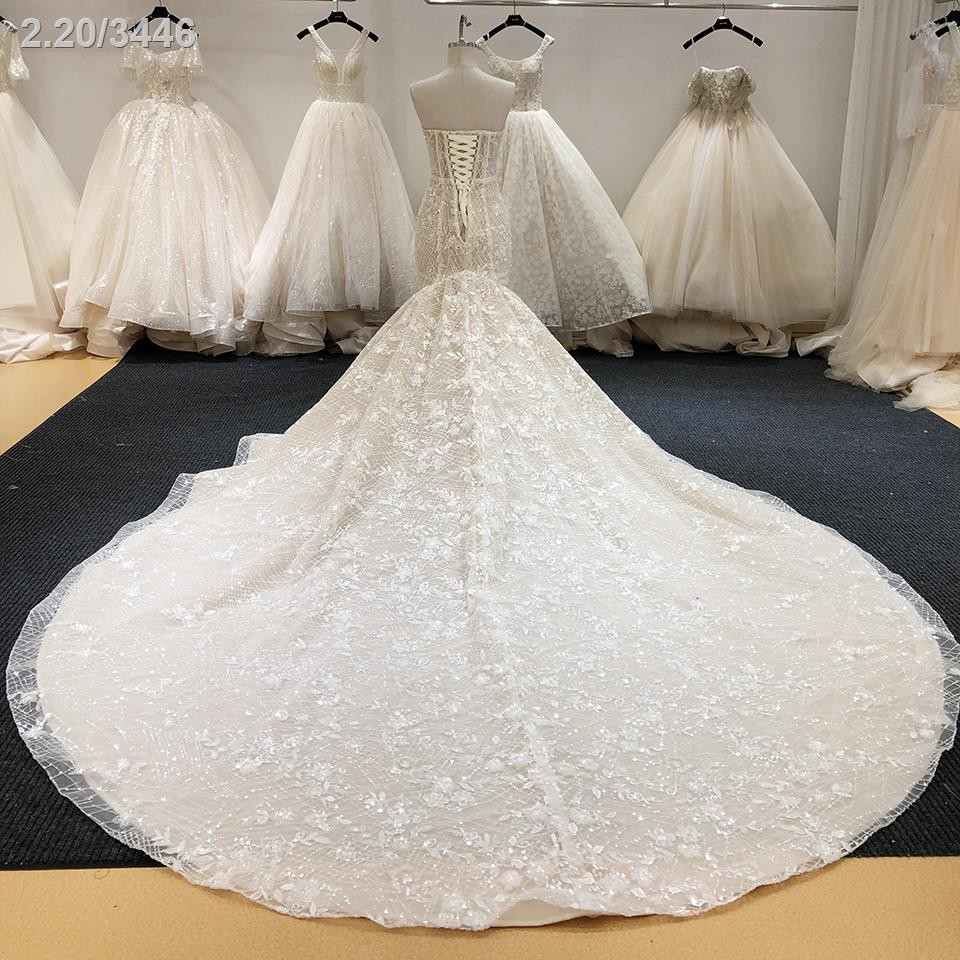 Sl 6229 New Arrival Crystal Bling Mermaid Wedding Dresses Full Beadingpleasure99 Shopee Philippines