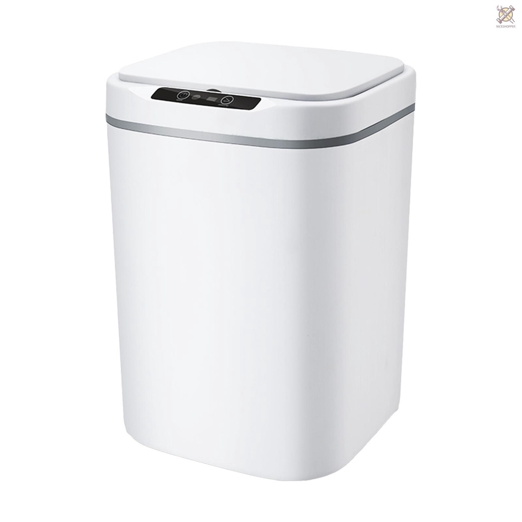 18L Touch-free Trash Cans Smart Knock Induction Trash Bin Automatic ...