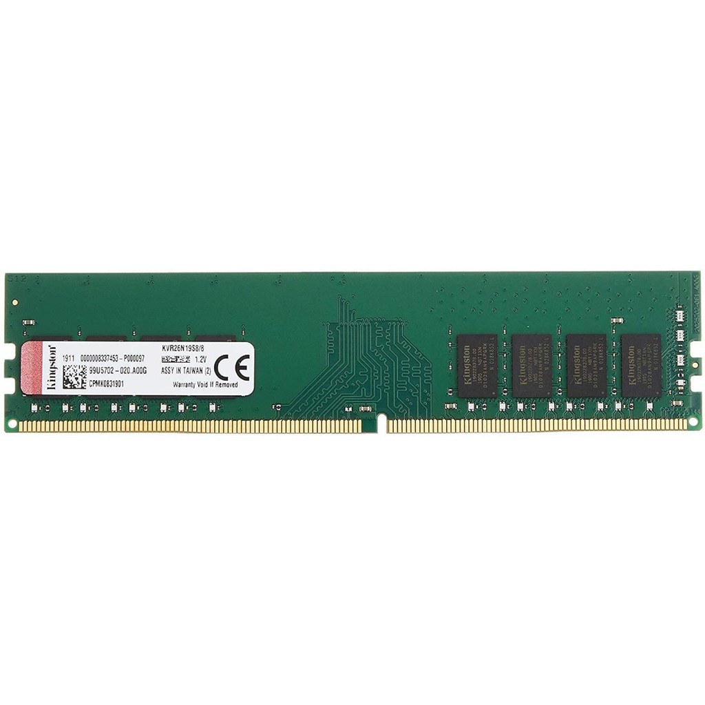 Kingston ValueRAM KVR26N19S8/8 8GB DDR4 2666Mhz CL19 288-Pin 1Rx8 1G x  64-Bit DIMM Desktop Memory | Shopee Philippines