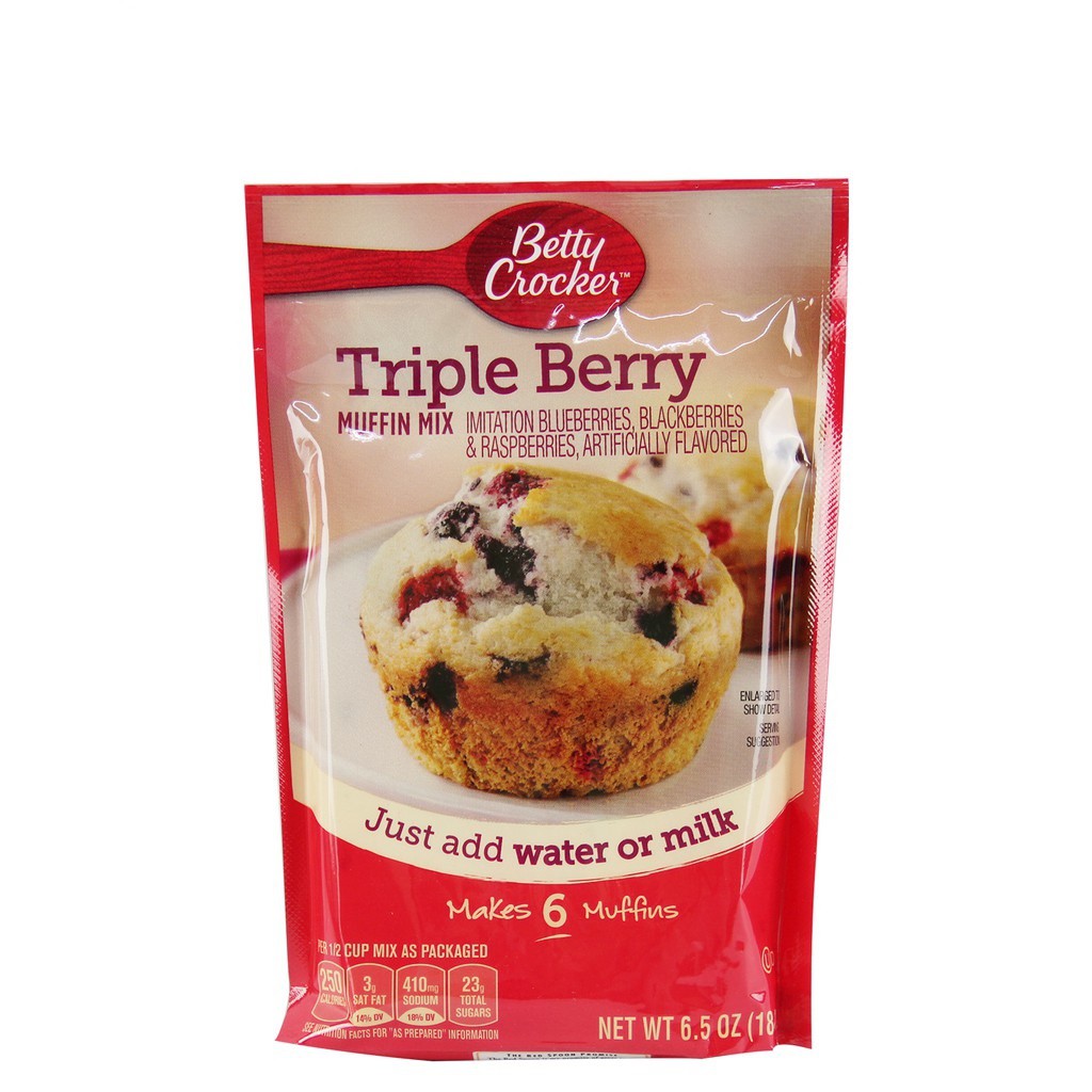 Betty Crocker Triple Berry Muffin Mix (new) 184g Shopee Philippines
