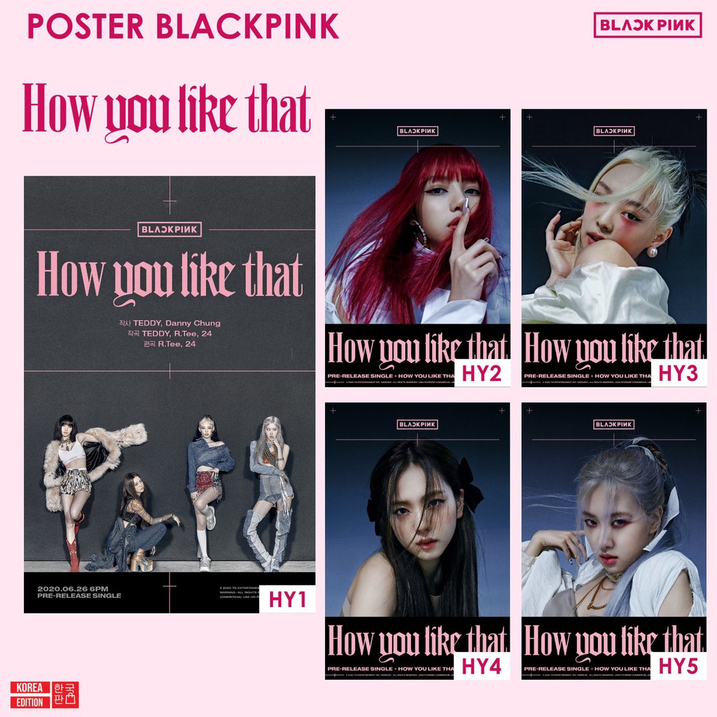 Blackpink How You Like That Lisa Jennie Jisoo Rose Kpop Poster Shopee Philippines