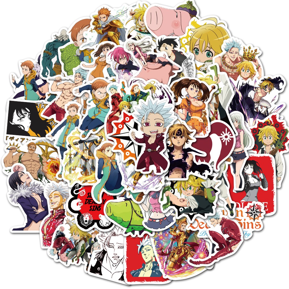 50pcs Japan Anime Seven Deadly Sins Stickers Waterproof For Diy Guitar Laptop Ps4 Skateboard Kids Toys Sticker Shopee Philippines