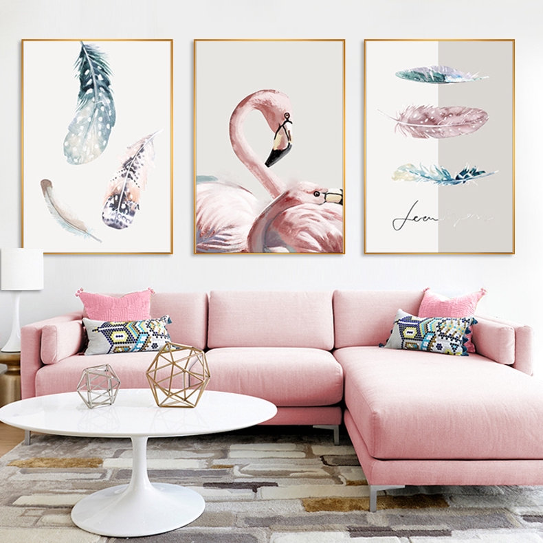Flamingo Bulu Kecil Segar Kristal Porselin Lukisan Hiasan Flamingo Bulu Kecil Segar Kristal Porselin Lukisan Hiasan
