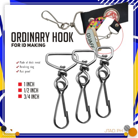 (100 pcs) Ordinary ID Hook Accesories for ID Lace Making / Lanyard ...