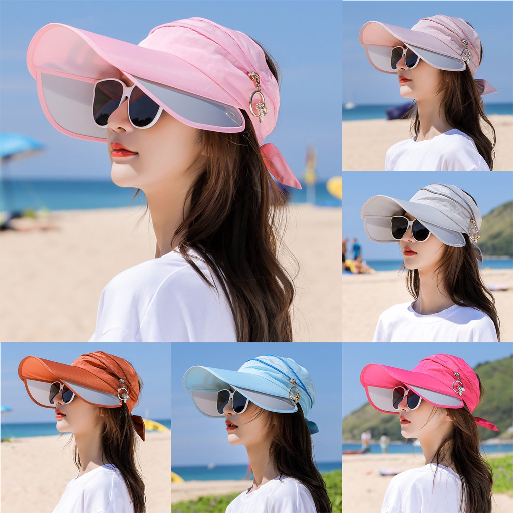 Sun Cap Face Wide Brim Visor Summer Hat 