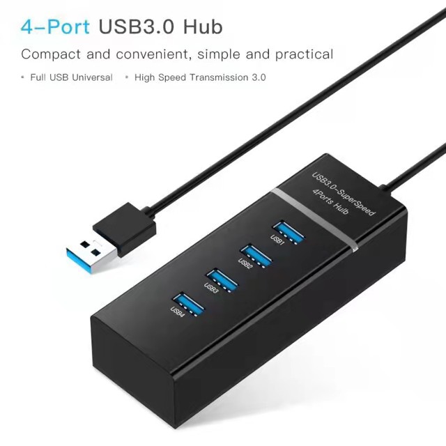 4 Ports USB HUB 3.0 DC5V 5GBPS 30cm Cable | Shopee Philippines