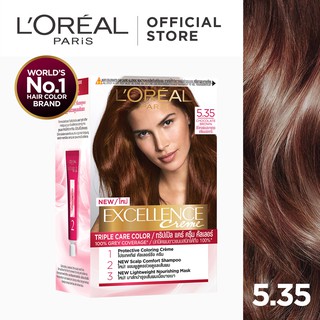 HAIR COLOR L'Oreal Paris Excellence Crème Dark Golden Mahogany Brown |  Shopee Philippines