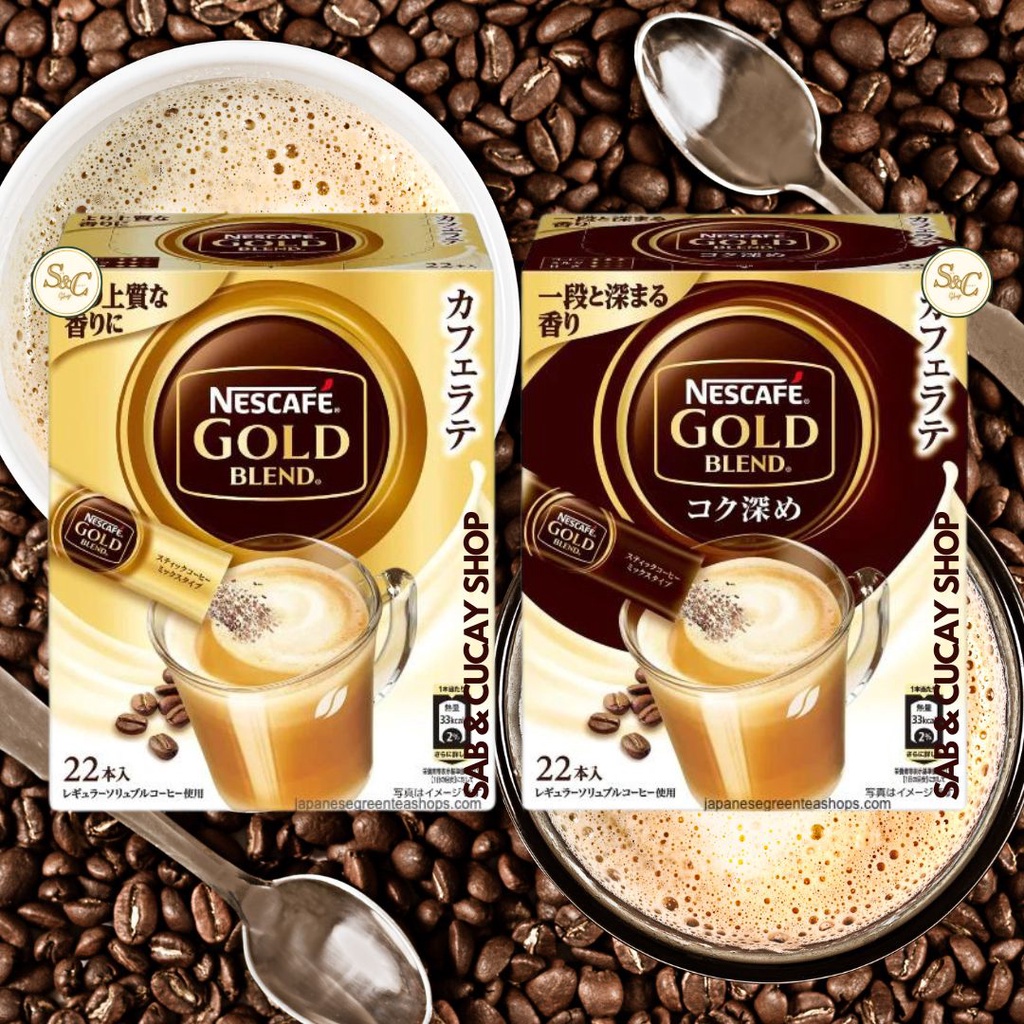 Nescafe Gold Blend Cafe Latte Instant Coffee Japan 22 +4 Sticks 1 BOX
