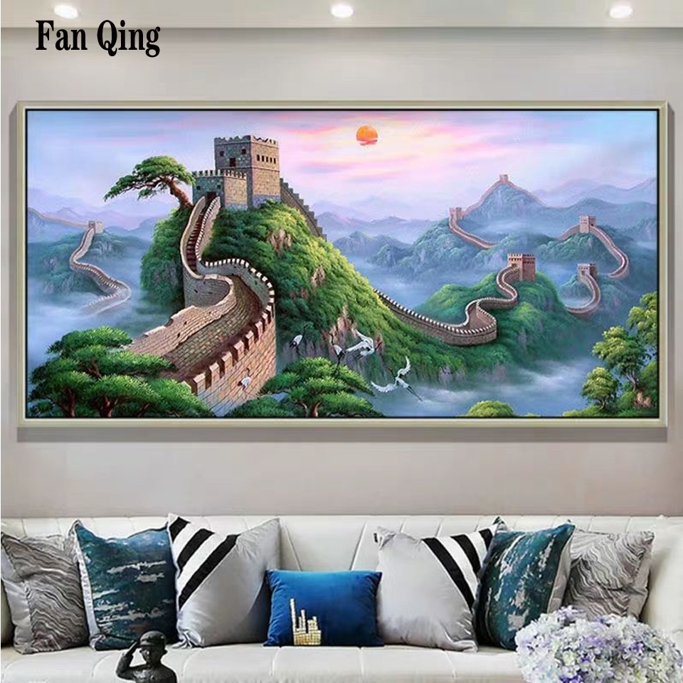 5D DIY Diamond Painting Great Wall of China Diamond Mosaic Cross stitch Square/round diamond Home