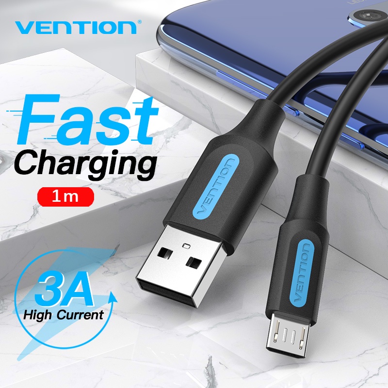 Vention Micro USB Cable 3A Fast Charging Microusb Cord For Samsung Oppo ...