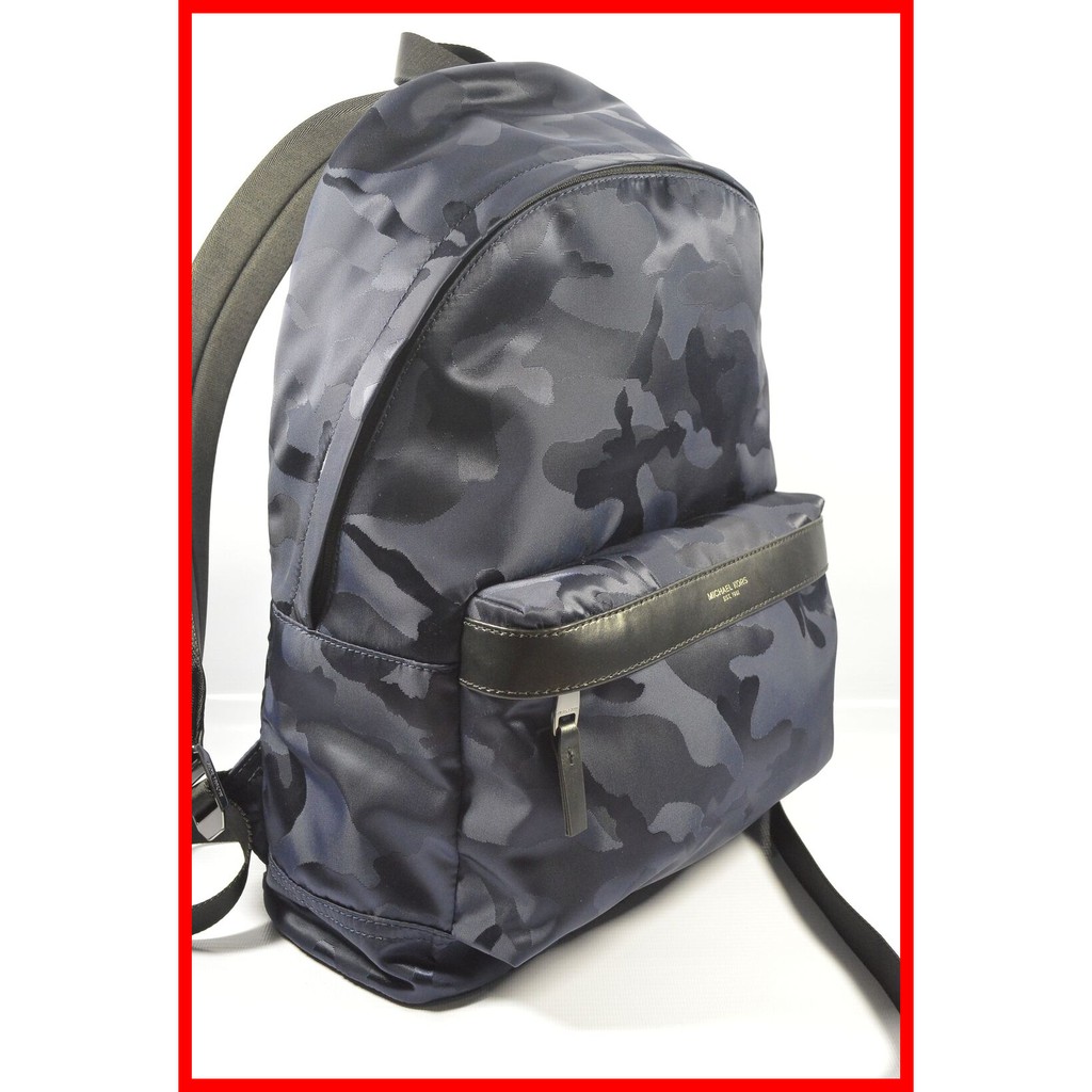 Michael Kors Backpack 100% ORIGINAL Kent Indigo Nylon Camo Backpack Bag |  Shopee Philippines