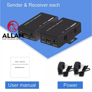 ALLAN RJ45 1080P Converter Transfer Repeater Splitter Hdmi 4K 60M Extender With 5V Power Adapter