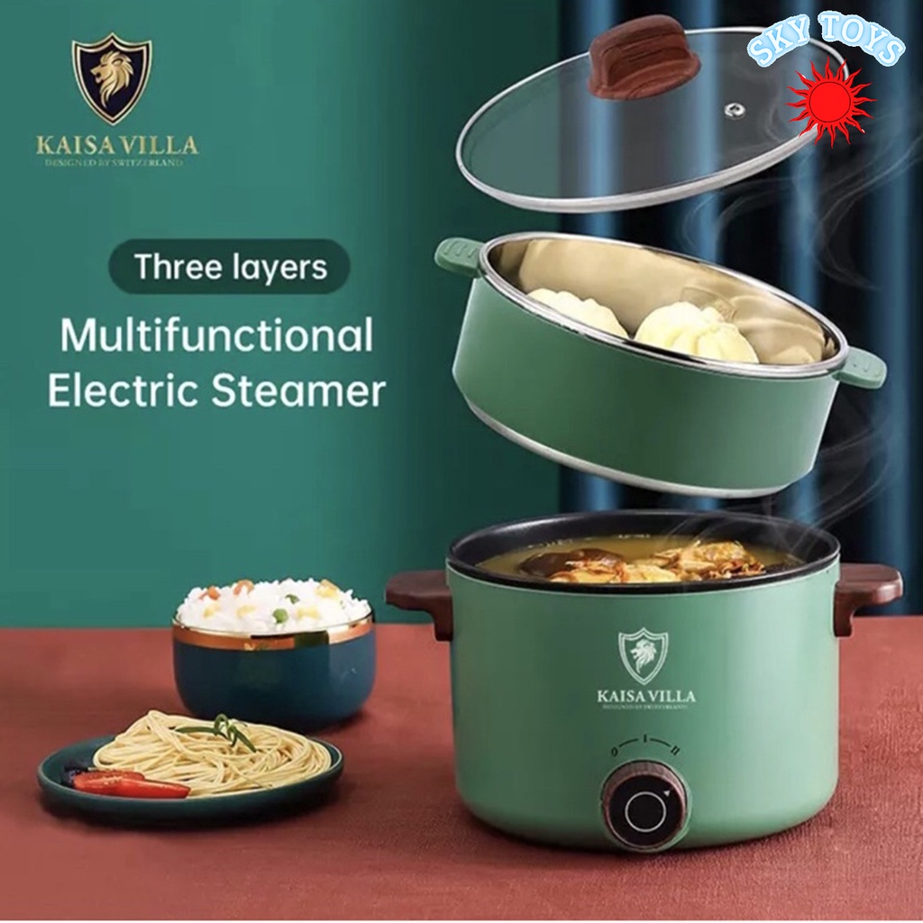 Food steamer 3 Stacking stainless steamer / steamer / steamer set Electric presto / steamer