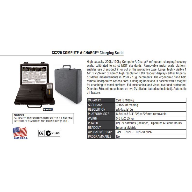 REFRIGERATION AND AIR CONDITIONING TOOL REFRIGERANT Weighing Scale