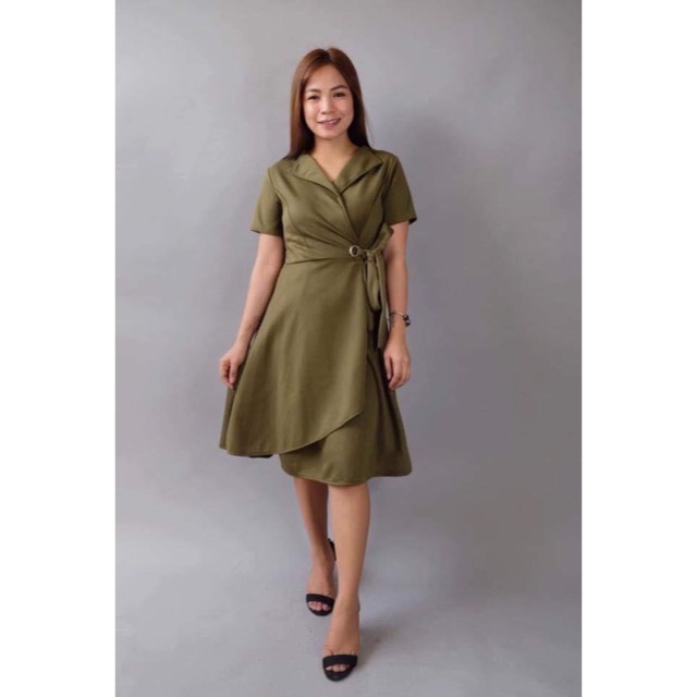 wrap around dress shopee