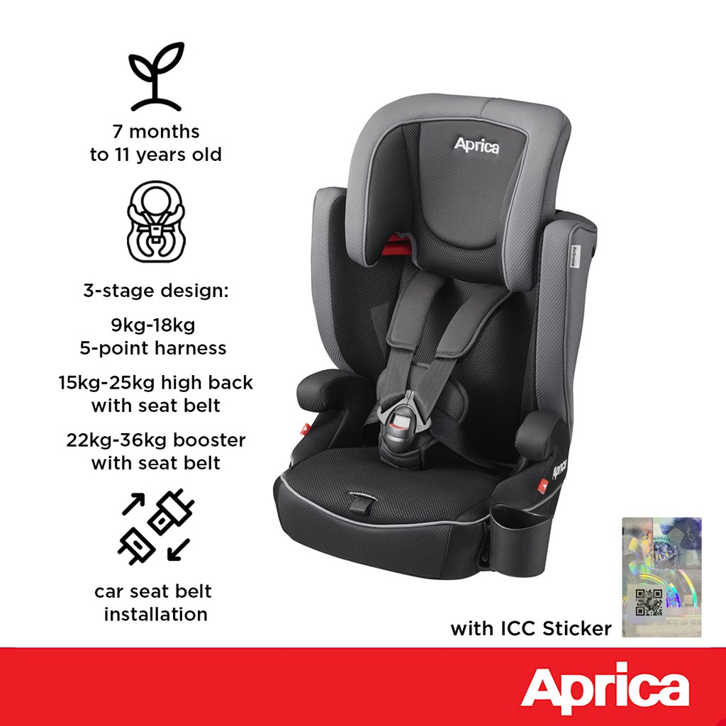 Aprica Air Groove 7m 11y Toddler Car Seat With Icc Sticker Shopee Philippines