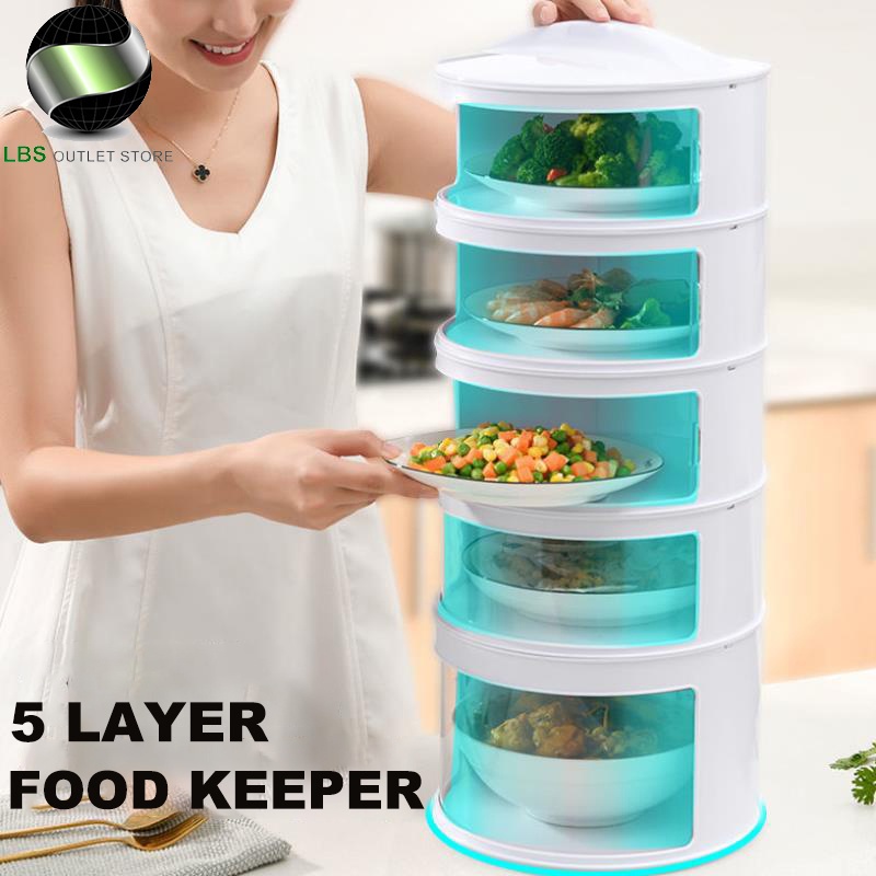 5 Layer Food keeper warmer Food storage container Transparent Stackable Insulation dish Food