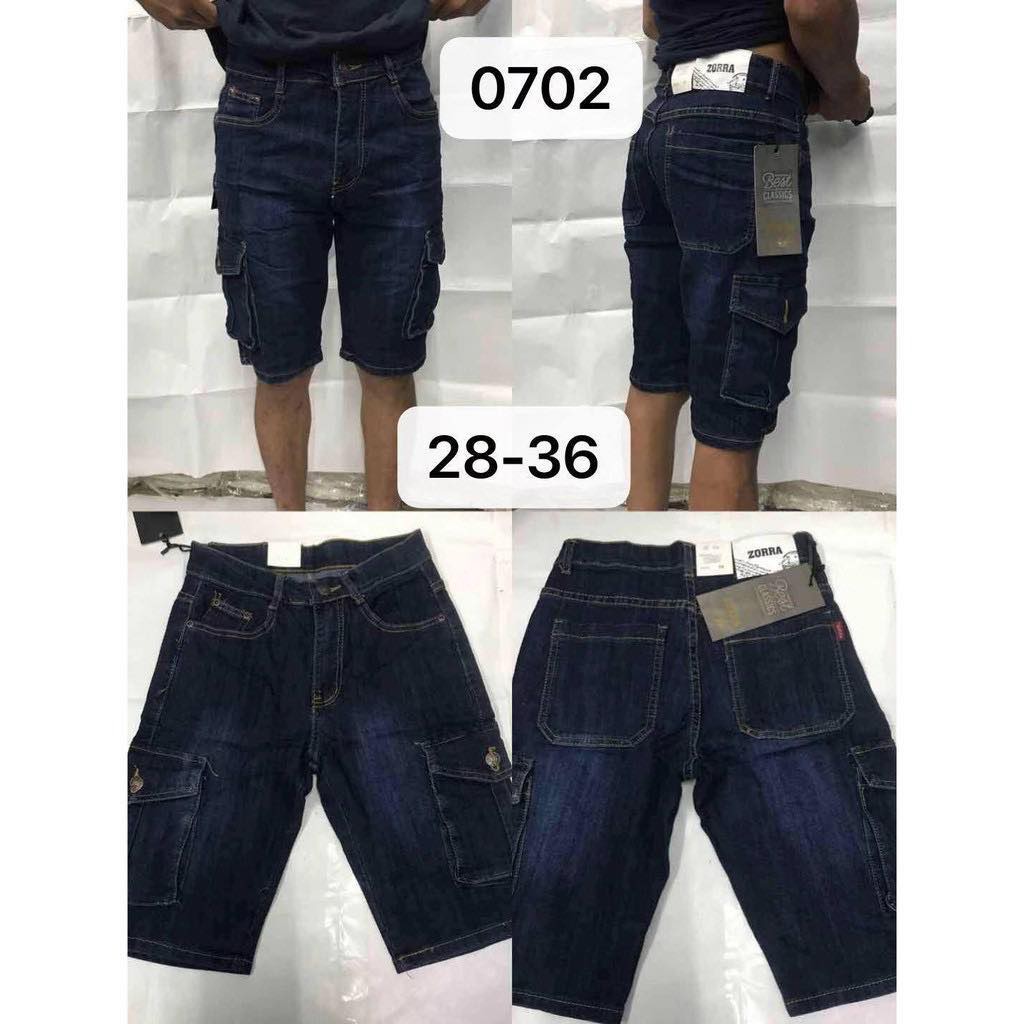 6 Pocket maong Shorts For Men’s High Qulity size (28-36) | Shopee ...