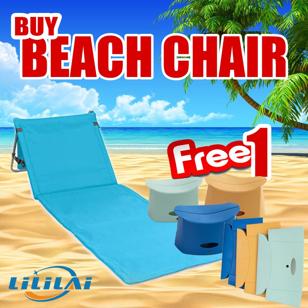Folding Chair Home Folding Lounge Chair Portable Outdoor Leisure Beach Chair Color Blue Shopee Philippines