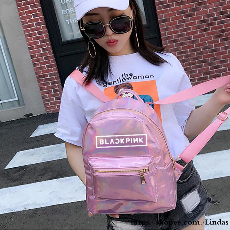 black and pink bag