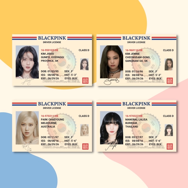 BLACKPINK PHOTOCARD DRIVERS LICENSE UNOFFICIAL | Shopee Philippines