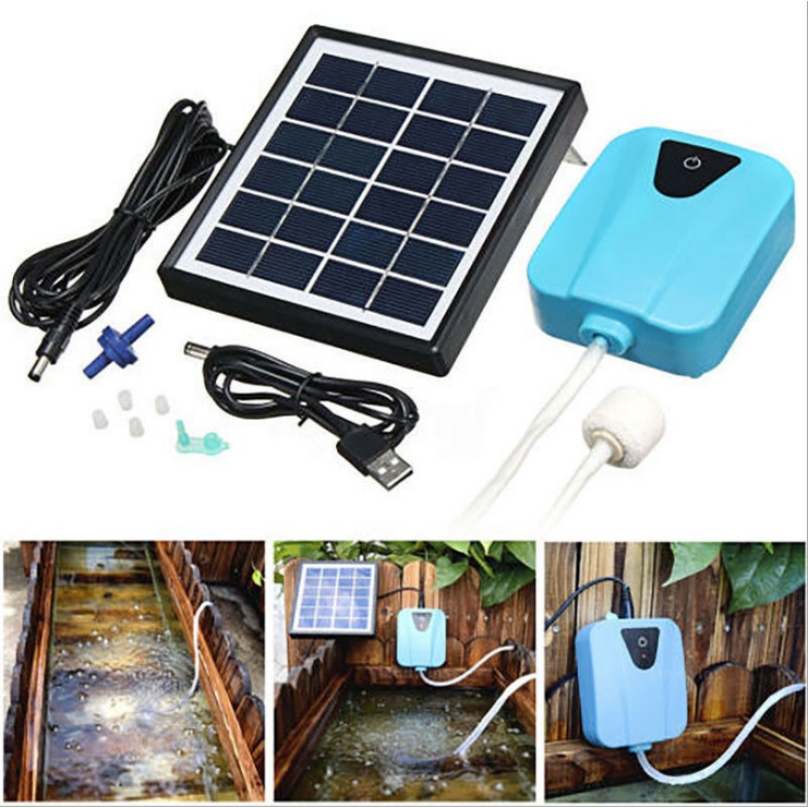 2L/min Solar Powered/DC Charging Oxygenator Water Oxygen Pump Pond Aerator Fish Tank Air Pump #1