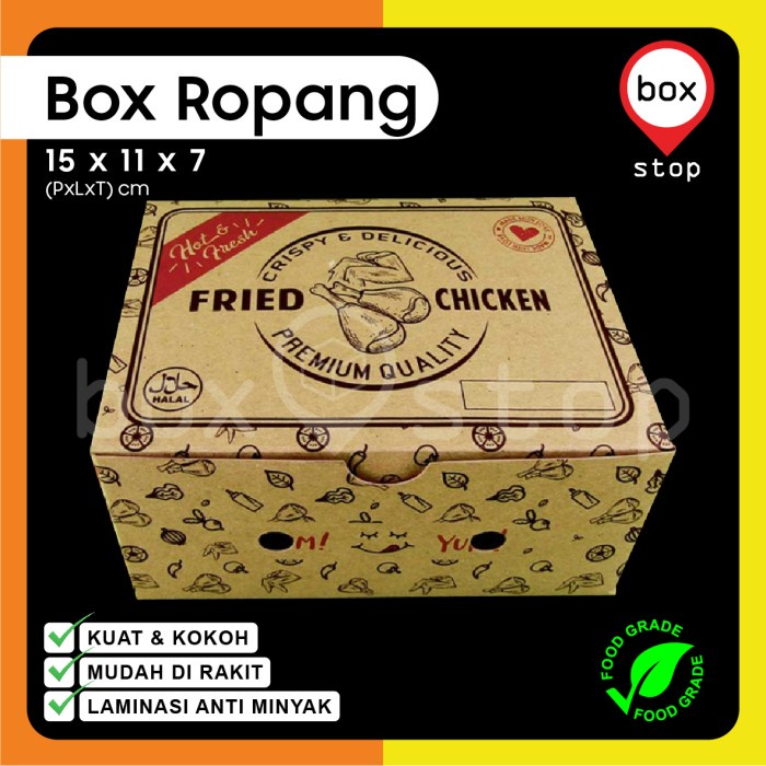 Snack Box - Catering Box - KFC Box -HOT & Freesh-15x11x7 cm (50 pcs ...