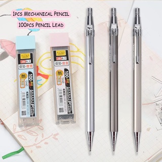 Mechanical pencil 2B 0.5/0.7 Automatic Pen Press Pen School Supplies With 100Pcs/Box Pencil Lead