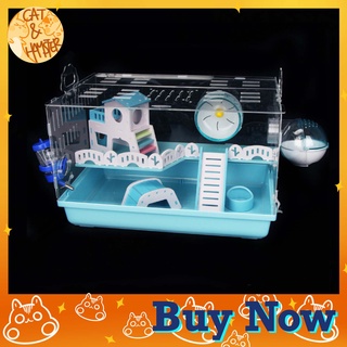 Hamster House Acrylic Hamster Cage Golden Silk Bear Cage Single-layer and double layer Transparent