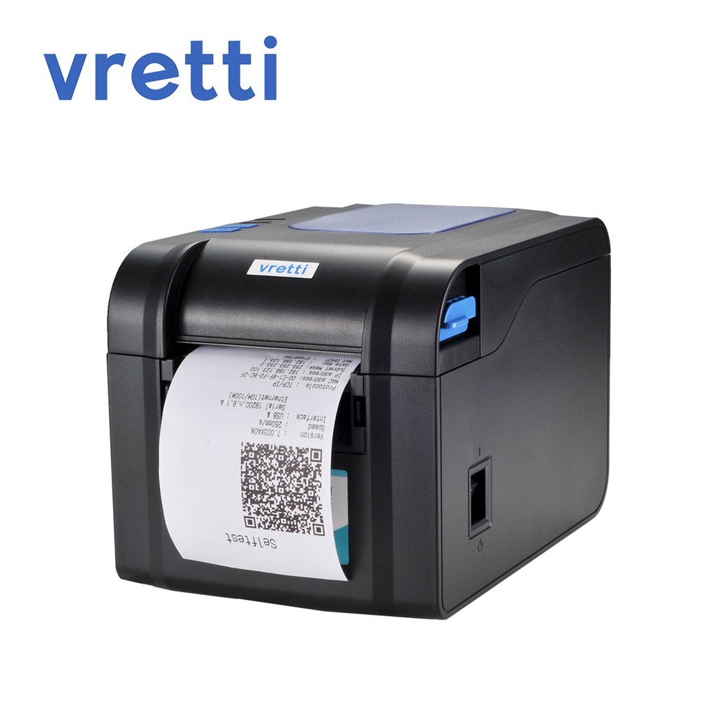 Vretti 370b 80mm Thermal Receipt Printer 3inch Label Printer Automatic Stripping For Express 9612
