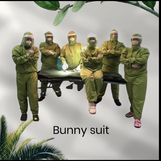 PPE bunnysuit, hazmat , coverall  w/shoe cover washable microfiber unisex best seller